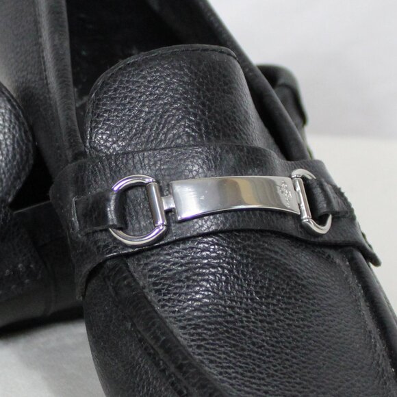 Cole Haan 9M Somerset Men's Bit Drivers Black Pebbled Leather Loafers - Picture 5 of 7